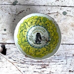 Vintage Cheinco Mammoth Salted Nuts Bowl The Kelly Co 1970s Green Yellow